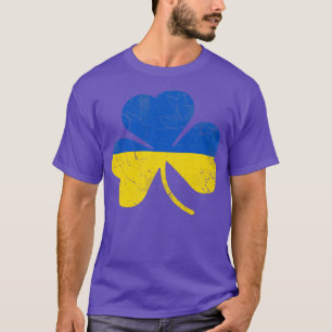 Ukraine Flag Shamrock St Patricks Day Irish T-Shirt