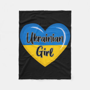 Ukraine Flag Shirt For Women Ukrainian Girl Fleece Blanket
