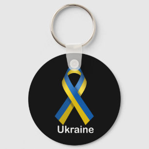 Ukraine Flag Shirt With Ukrainian National Colors Key Ring