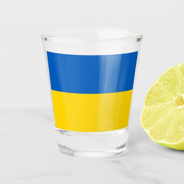Ukraine Flag Shot Glass (Front)