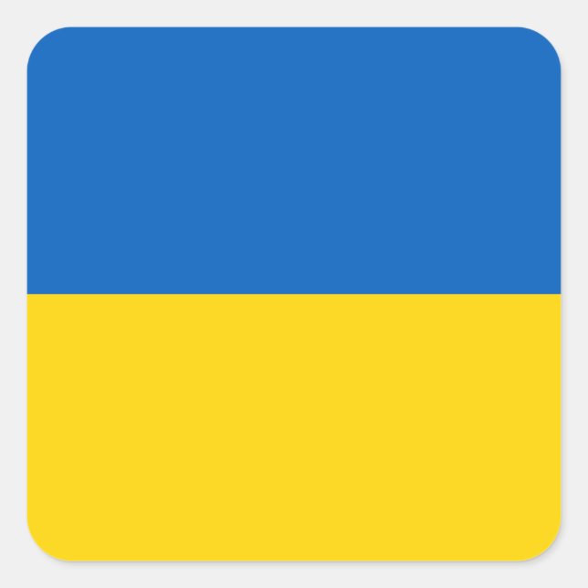 Ukraine Flag Square Sticker (Front)