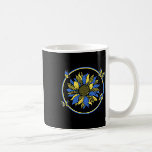 Ukraine Flag Sunflower Butterflies Coffee Mug