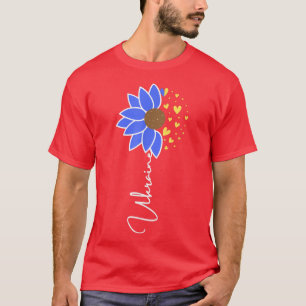Ukraine Flag Sunflower Heart  T-Shirt