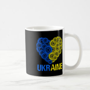 Ukraine Flag Sunflower Heart Vintage Ukrainian Lov Coffee Mug
