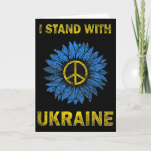 Ukraine Flag Sunflower I Stand With Ukraine Suppor Card