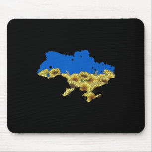 Ukraine Flag Sunflower Tee Floral Vintage Ukrainia Mouse Mat