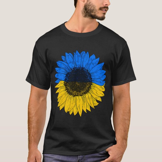 Ukraine Flag Sunflower Ukrainian Flag T-Shirt (Front)
