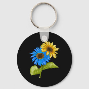Ukraine Flag Sunflower Ukrainian Roots Proud Patri Key Ring