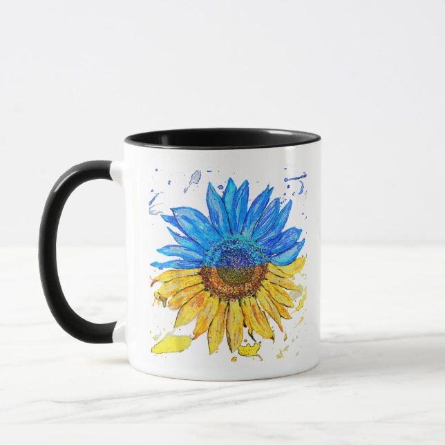 Ukraine Flag Sunflower Vintage Shirt Ukrainian Sup Mug (Left)