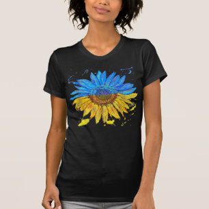 Ukraine Flag Sunflower Vintage Ukrainian Sup T-Shirt