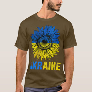 Ukraine Flag Sunflower Vintage Ukrainian Support L T-Shirt