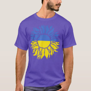 Ukraine Flag Sunflower Vintage Ukrainian Support U T-Shirt