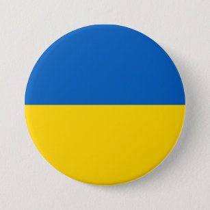 Ukraine Flag Support Blue Yellow Gold Ukrainian  7.5 Cm Round Badge