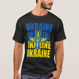 Ukraine Flag Support For Peace Love T-Shirt