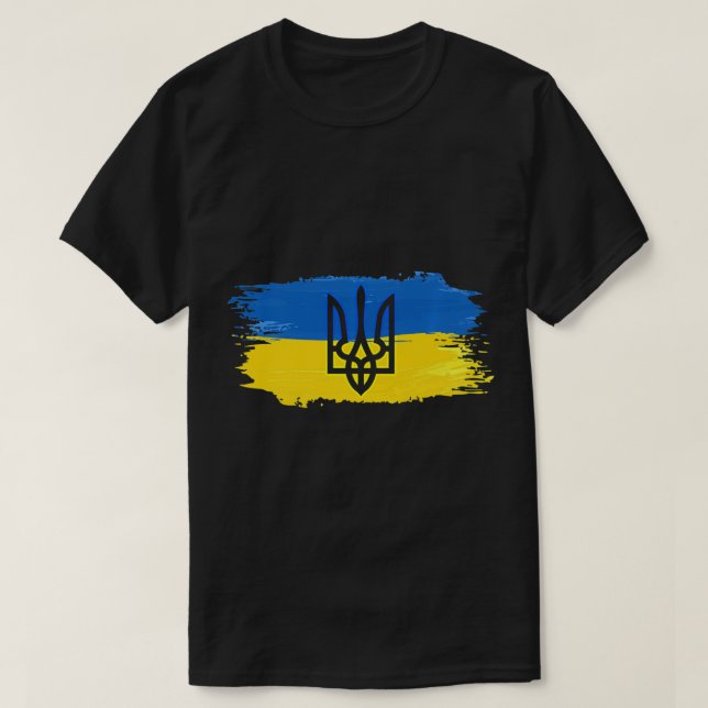 Ukraine Flag Support Love Ukrainian Ukraine Pride  T-Shirt (Design Front)