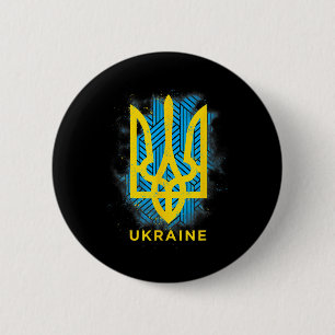 Ukraine Flag Symbol Love Peace And Good Luck 6 Cm Round Badge