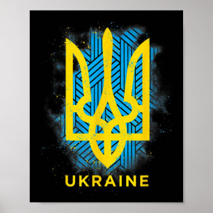 Ukraine Flag Symbol Love Peace And Good Luck  Poster