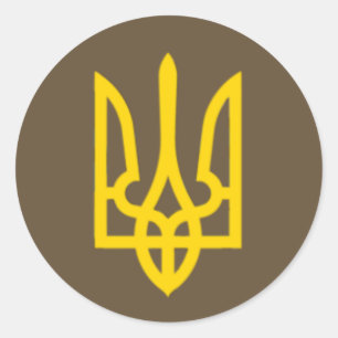 Ukraine Flag Symbol Volodymyr Zelensky Ukrainian Classic Round Sticker