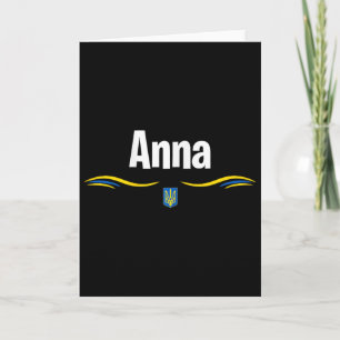 Ukraine Flag T Ukrainian Birthday Name Anna  Card