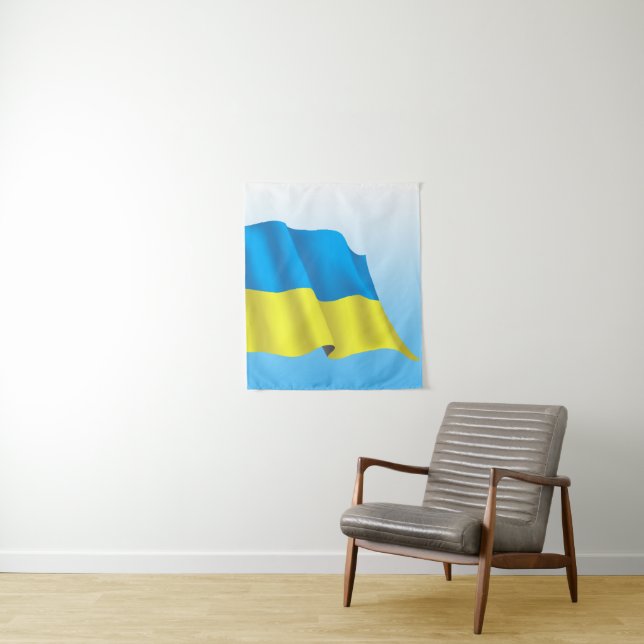 Ukraine Flag Tapestry (In Situ)