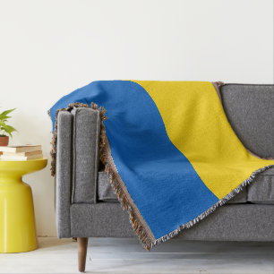 Ukraine flag throw blanket