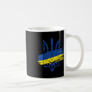 Ukraine Flag Trident Patriotic Ukrainian Heritage Coffee Mug