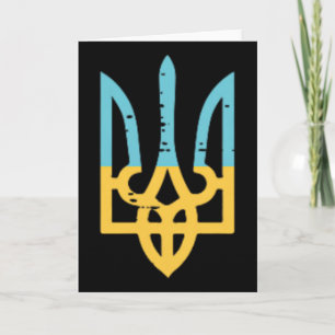 Ukraine Flag Trident Pocket Ukrainian Crest Women Card
