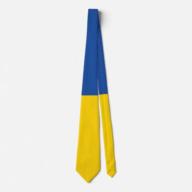 Ukraine Flag, Ukrainian Country Patriotic Gift Tie (Front)