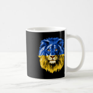 Ukraine Flag Ukrainian Lion Face Ukrainian Nationa Coffee Mug