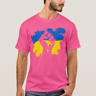 Ukraine Flag Ukrainian Patriot Fist Ukraine Tryzub T-Shirt
