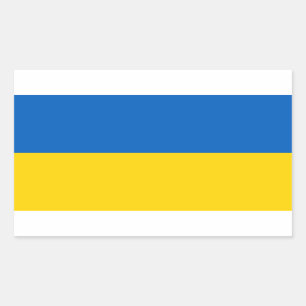 Ukraine Flag Ukrainian Patriotic Rectangular Sticker