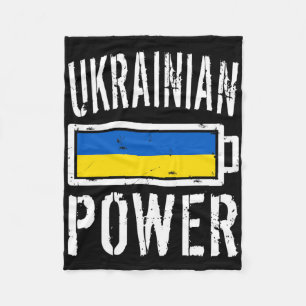 Ukraine Flag Ukrainian Power Ttery Proud Tee Fleece Blanket
