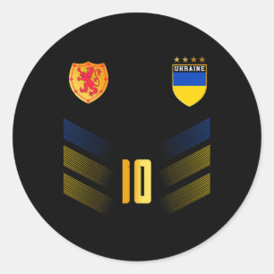 Ukraine Flag Ukrainian Pride Lovers 1 Classic Round Sticker