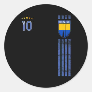 Ukraine Flag Ukrainian Pride Lovers 7 Classic Round Sticker