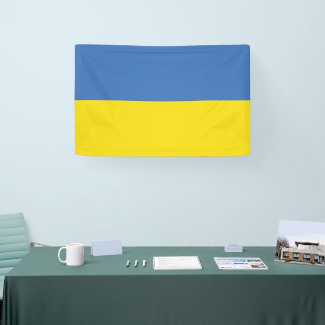 Ukraine Flag, Ukrainian Slava Ukraini Слава Україн Banner (Tradeshow)
