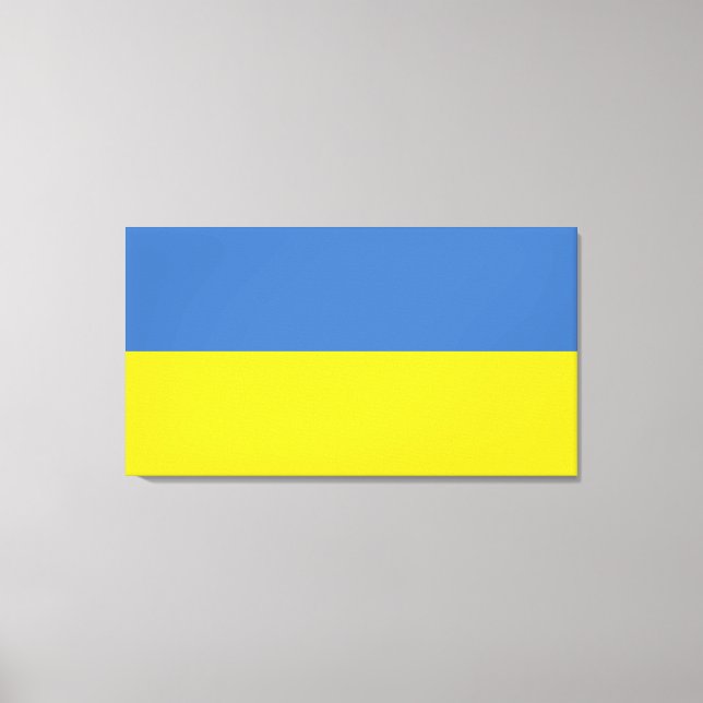 Ukraine Flag, Ukrainian Slava Ukraini Слава Україн Canvas Print (Front)