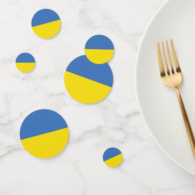 Ukraine Flag, Ukrainian Slava Ukraini Слава Україн Confetti (Group)