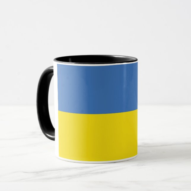 Ukraine Flag, Ukrainian Slava Ukraini Слава Україн Mug (Front Left)