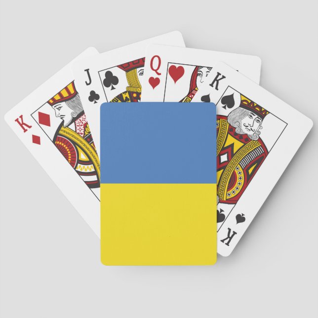 Ukraine Flag, Ukrainian Slava Ukraini Слава Україн Playing Cards (Back)