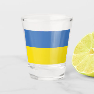 Ukraine Flag, Ukrainian Slava Ukraini Слава Україн Shot Glass