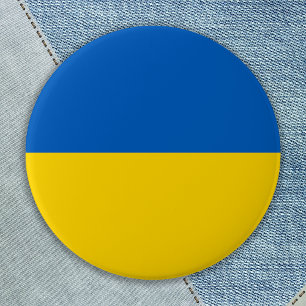 Ukraine Flag Ukrainian Support Blue Yellow  6 Cm Round Badge