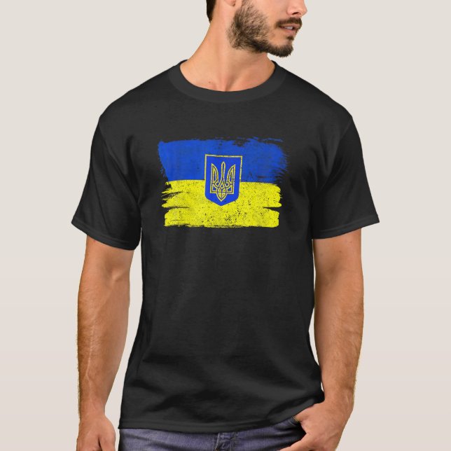Ukraine Flag Ukrainian Support Friendship Peace Vi T-Shirt (Front)