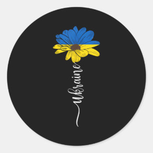 Ukraine Flag Ukrainian Support Ukraine Classic Round Sticker