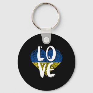 Ukraine Flag Ukrainian Ukraine Pride Heart 1 Key Ring