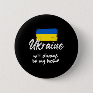 Ukraine Flag Ukrainian Ukraine Pride Heart 3 6 Cm Round Badge