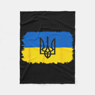 Ukraine Flag Ukrainian Ukraine Pride Heart 4 Fleece Blanket