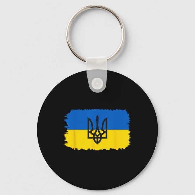 Ukraine Flag Ukrainian Ukraine Pride Heart 4  Key Ring (Front)