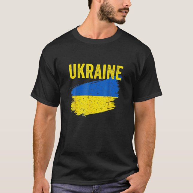 Ukraine Flag Ukrainian Vintage T-Shirt (Front)