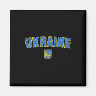 Ukraine Flag Vintage Men Women Kids Ukraine 3 Magnet