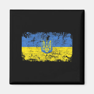 UKRAINE Flag Vintage Men Women Kids UKRAINE 9 Magnet